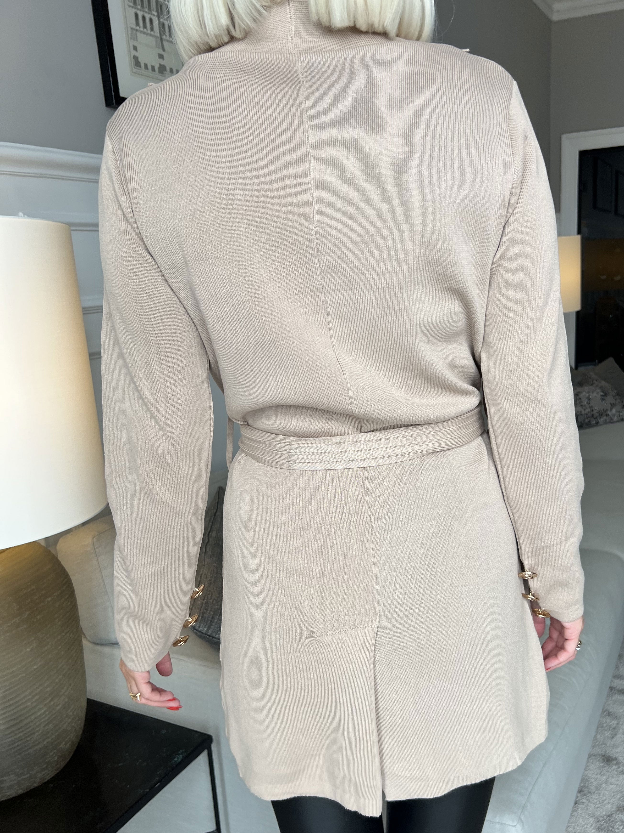 Silvia - Lækker cardigan med bindebånd